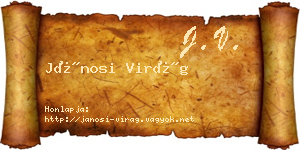 Jánosi Virág névjegykártya